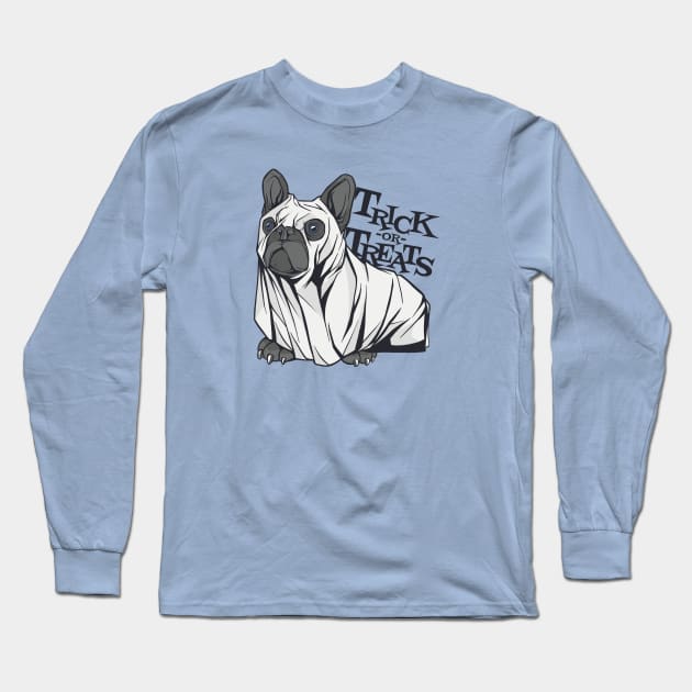 French Bulldog Trick or Treats | Funny Halloween Long Sleeve T-Shirt by SLAG_Creative